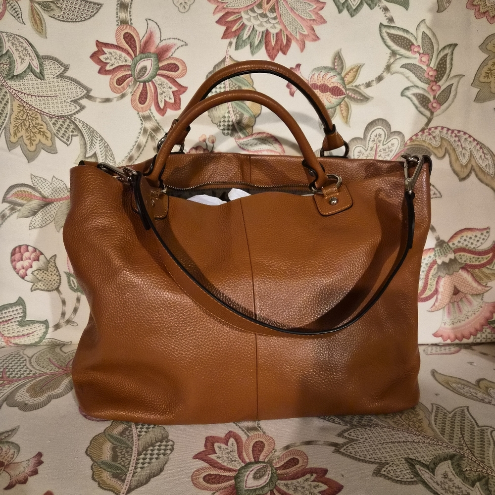 Kattee Leather Brown Tote Bag NWOT